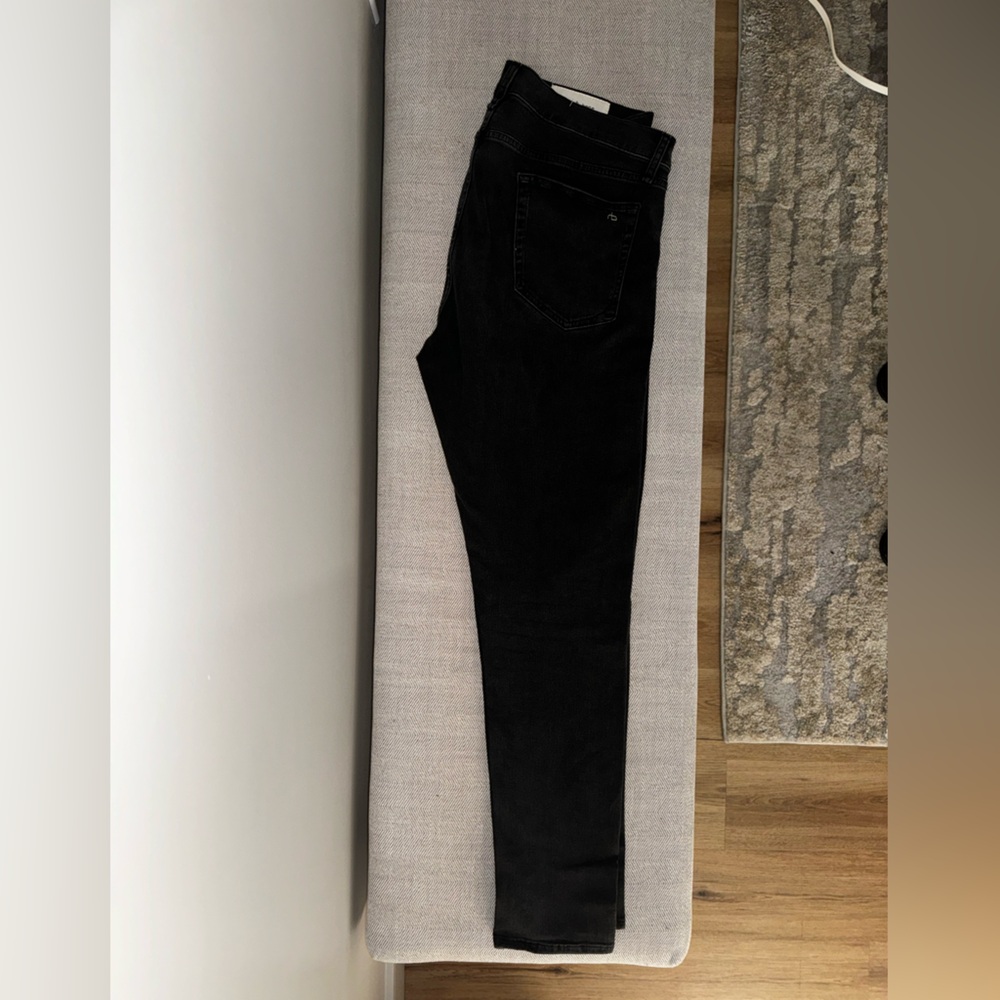 Rag @ Bone Fit 1 Aero Stretch Black Skinny Jeans - Wolcott - 36x32
